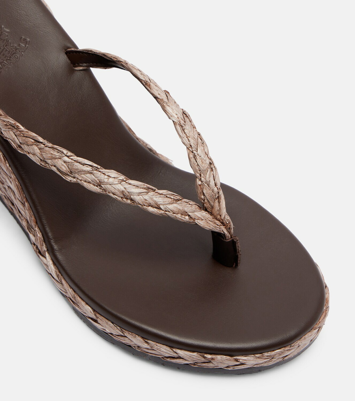 Ancient Greek Sandals Etheria raffia wedge thong sandals