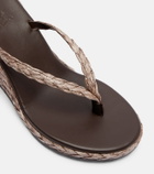Ancient Greek Sandals Etheria raffia wedge thong sandals