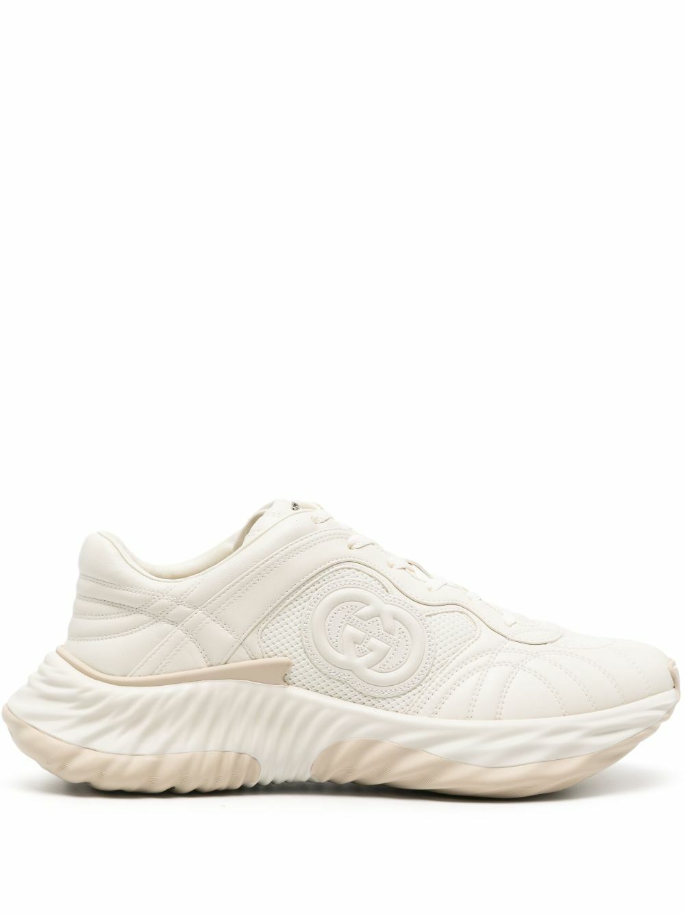Gucci White Interlocking G Leather Sneakers Gucci