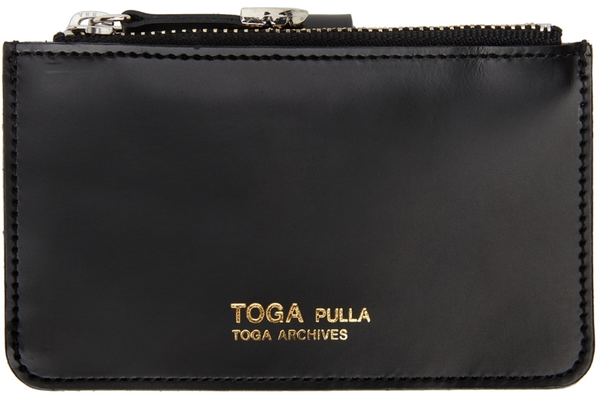Toga Pulla Black Leather Small Wallet