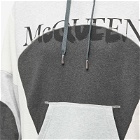 Alexander McQueen Men's Patchwork Hoody in Grey/Charcoal/Black