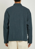 Ymc PJ Checked Waffle Shirt Navy