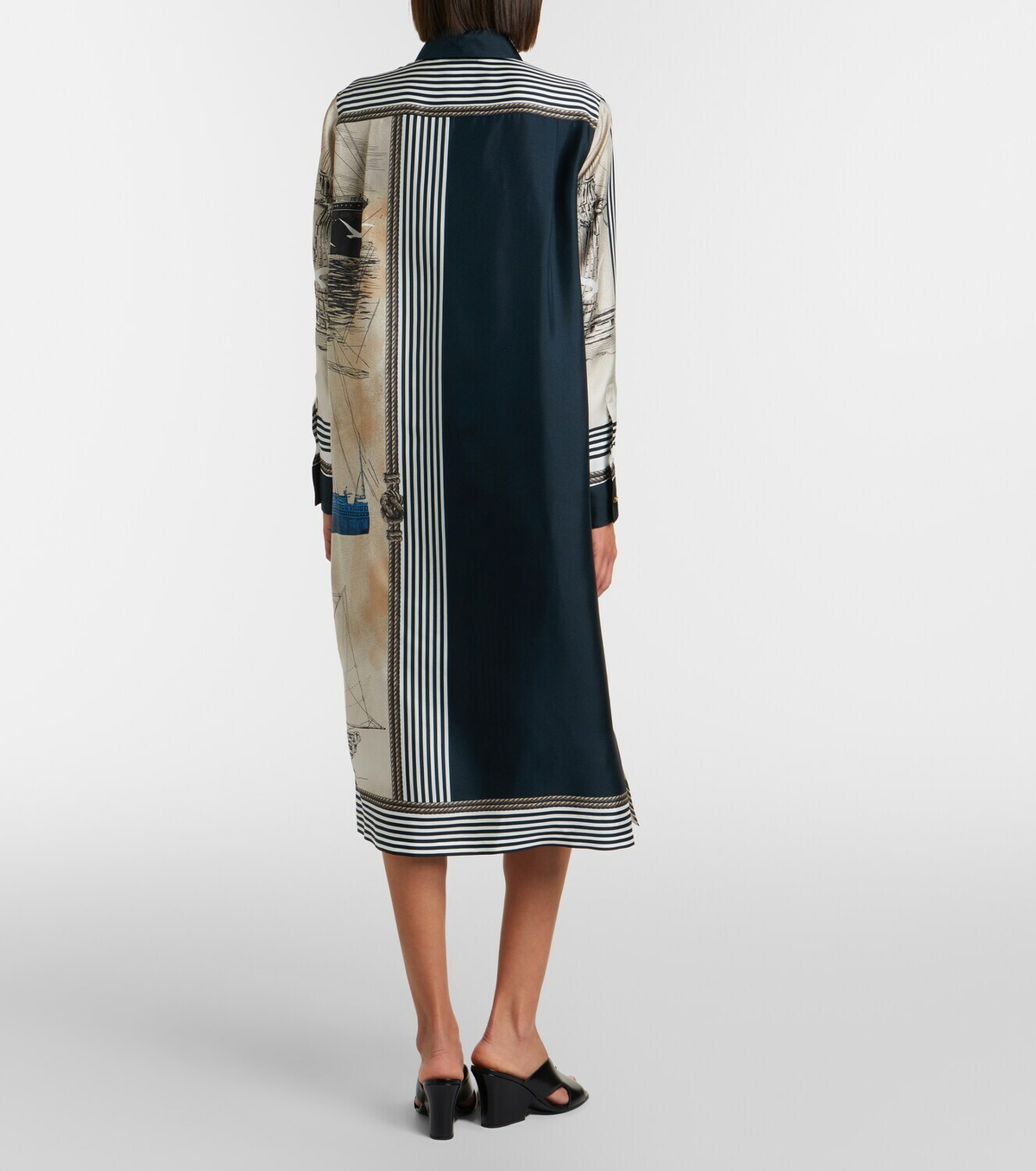 Max Mara Printed silk twill shirt dress