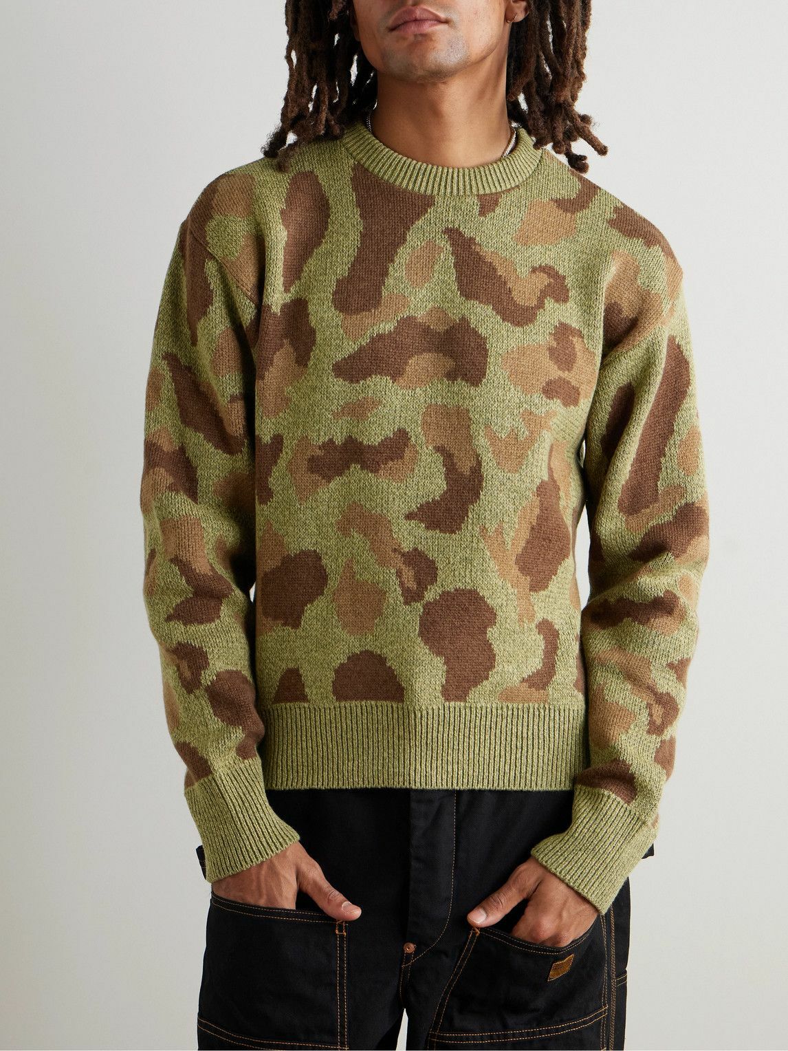 新品　BRIEFING　正規品　CAMO JQ CREW  NECK  KNIT Crew Neck Sweater M600-MA