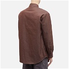 Raf Simons Men's Straight Fit Denim Overshirt in Dark Brown