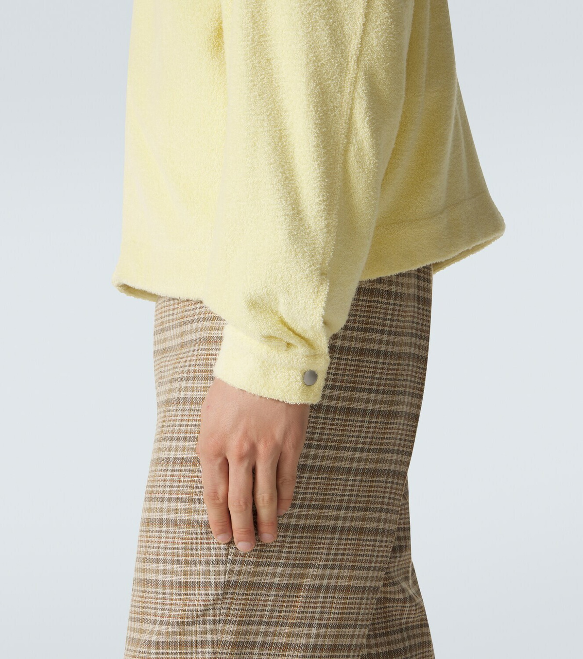 Auralee Cotton-blend pile zip-up hoodie