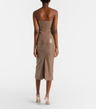 Alex Perry Sequined strapless midi dress