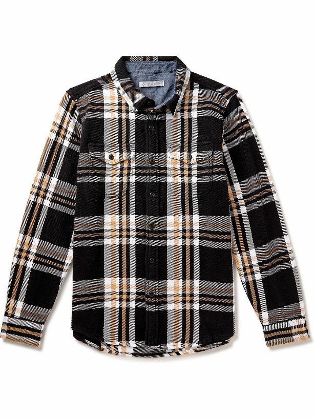 Photo: Outerknown - Blanket Checked Organic Cotton-Twill Shirt - Black