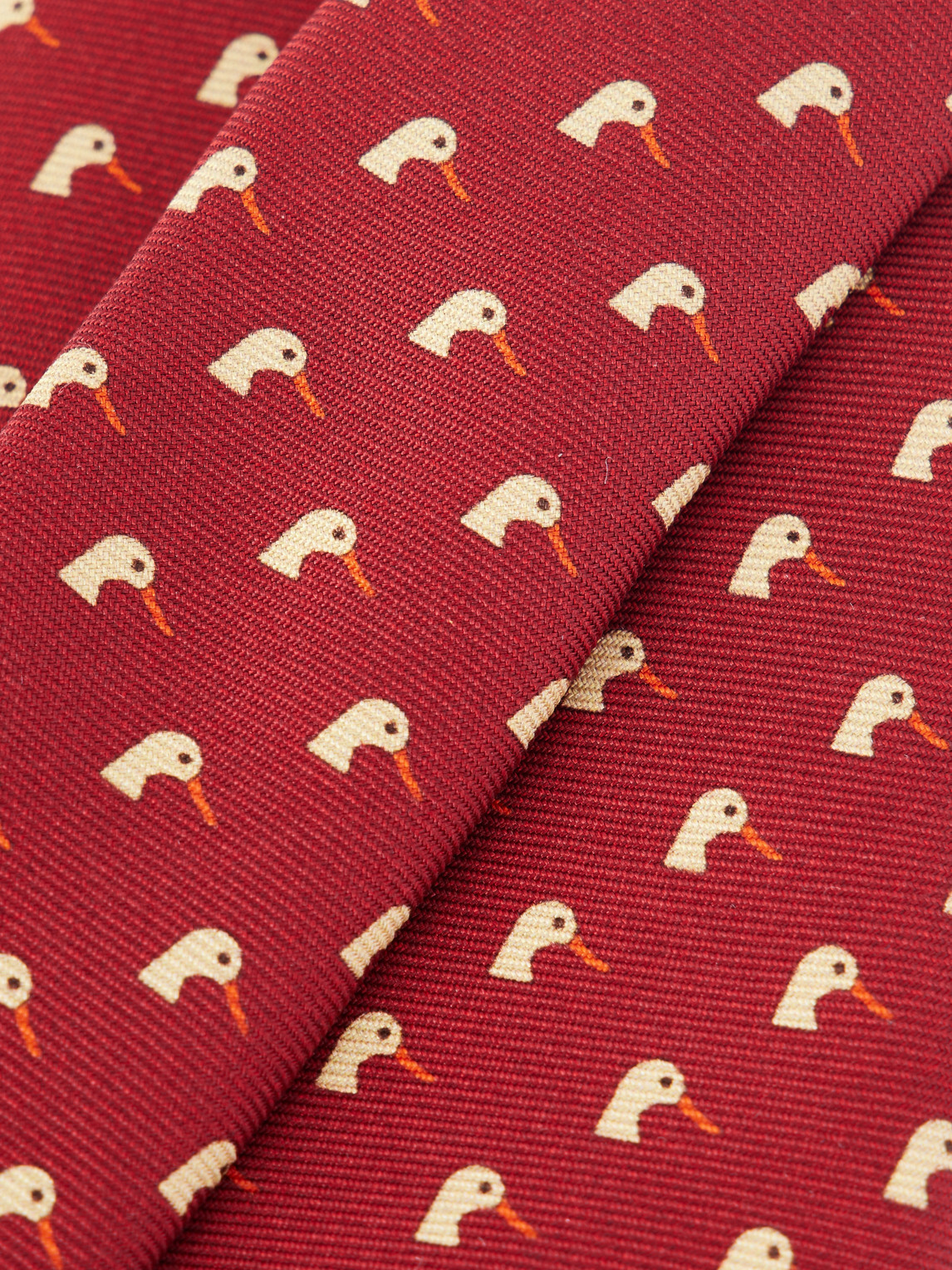 Purdey - 8cm Dapper Duck Printed Silk Tie - Red