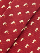 Purdey - 8cm Dapper Duck Printed Silk Tie - Red