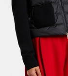 Moncler Down-paneled virgin wool cardigan