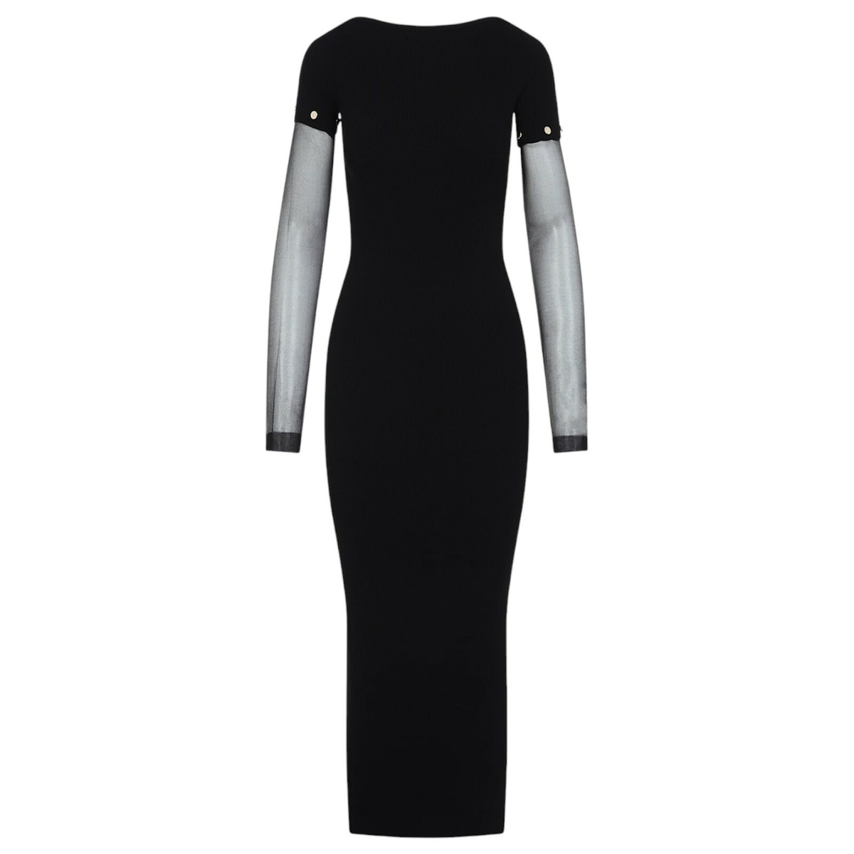 SportMax Black Stretch Polyester Mirto Dress Sportmax