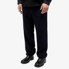 Auralee Men's Alpaca Wool Easy Pants in Dark Navy