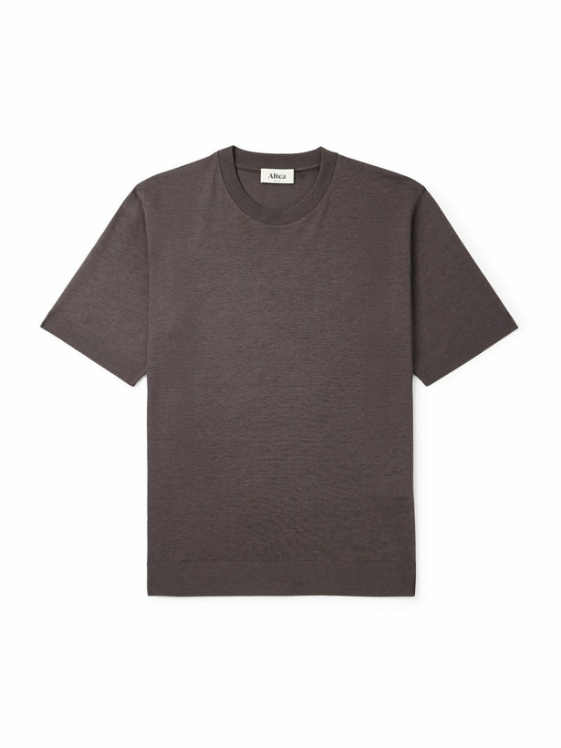 Photo: Altea - Cecil Lyocell and Cotton-Blend Jersey T-Shirt - Brown