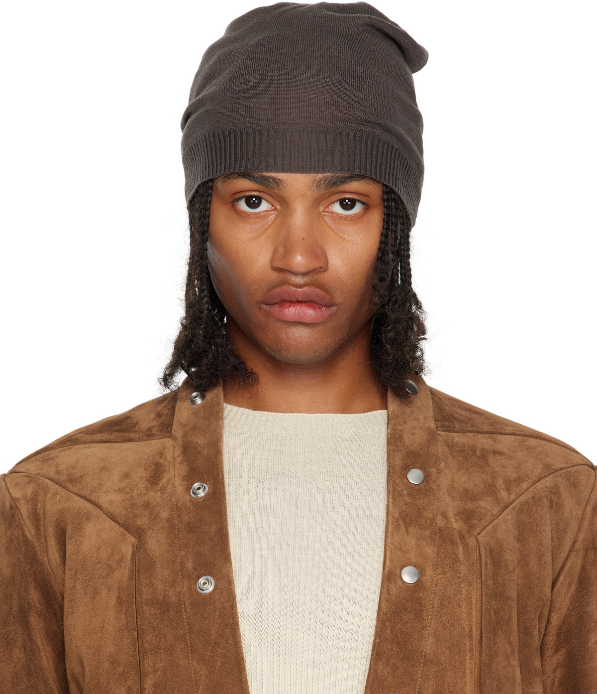 Rick Owens Black Cashmere Medium Beanie Rick Owens
