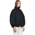 3.1 Phillip Lim Navy Oversized Front Zip Jacket