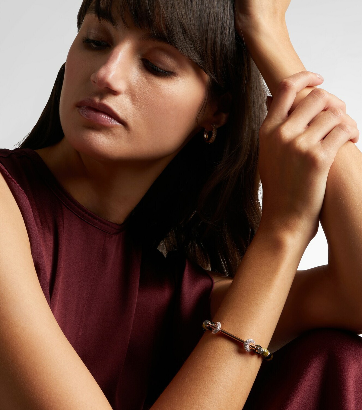 Ananya Chakra 18kt rose gold bracelet with gemstones