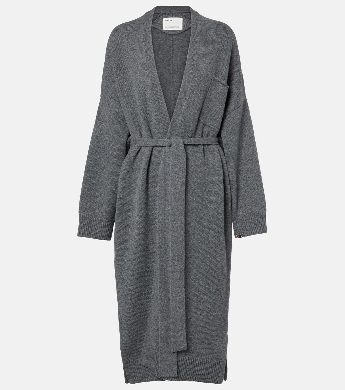 Extreme Cashmere N°105 Coat belted cashmere wrap cardigan