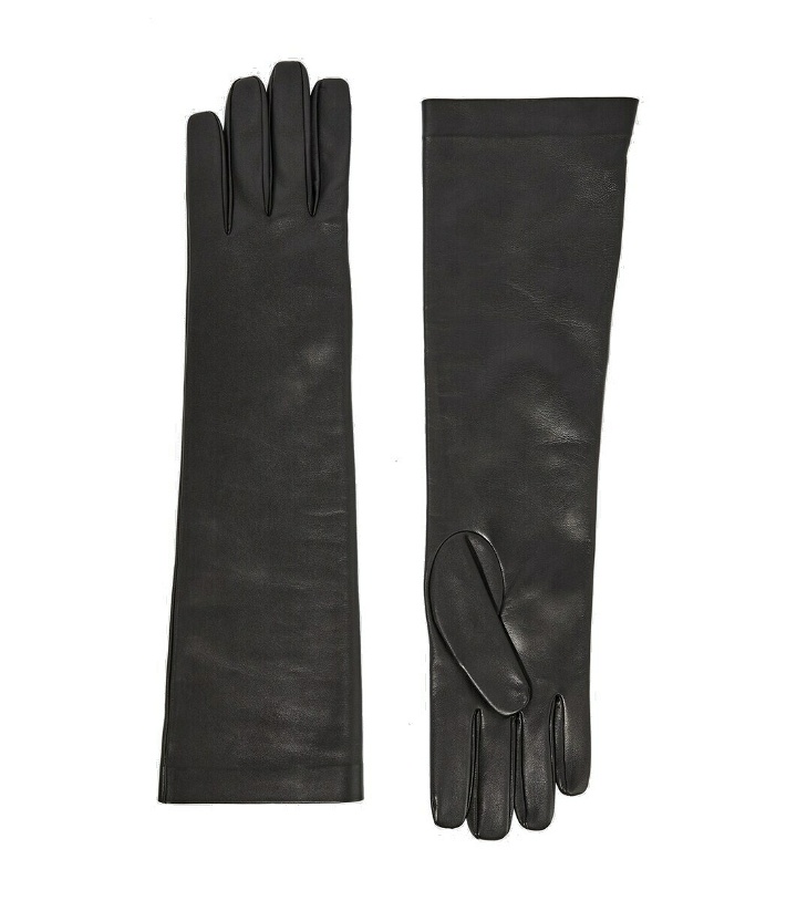 Photo: Saint Laurent Long leather gloves