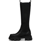 GANNI Black Cleated High Chelsea Boots