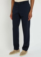Sunspel Tapered Stretch-wool Trousers Navy