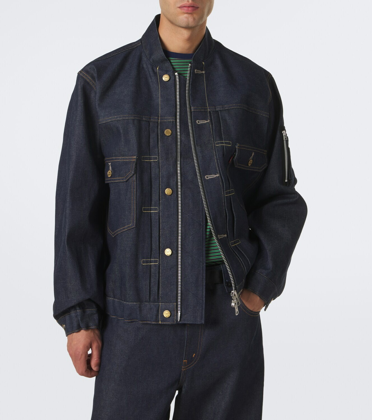 Sacai Denim bomber jacket
