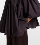 Max Mara Gathered taffeta shirt