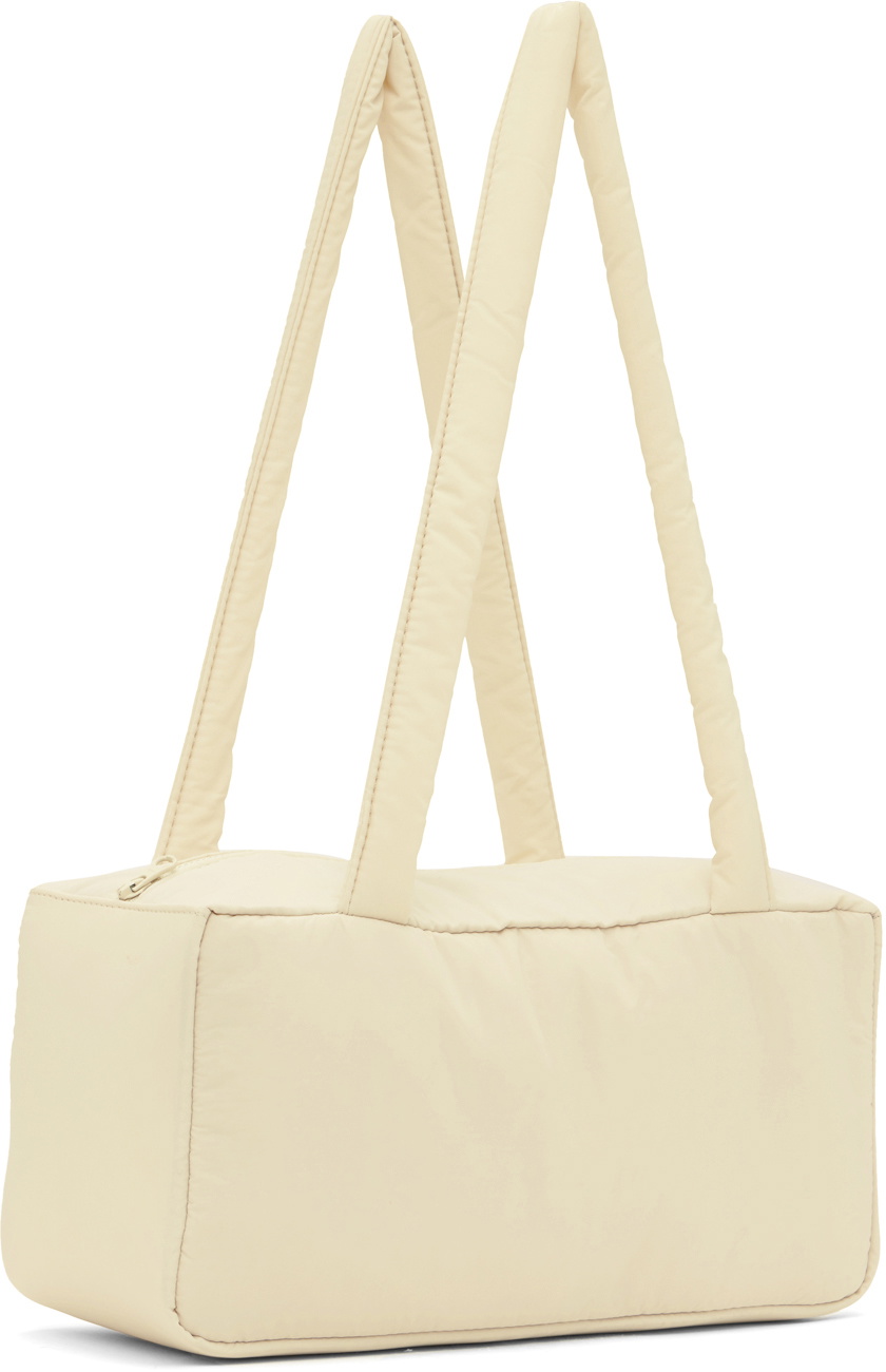AMOMENTO Off-White Padded Square Shoulder Bag