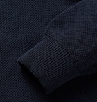 Incotex - Slim-Fit Honeycomb-Knit Cotton Sweater - Blue