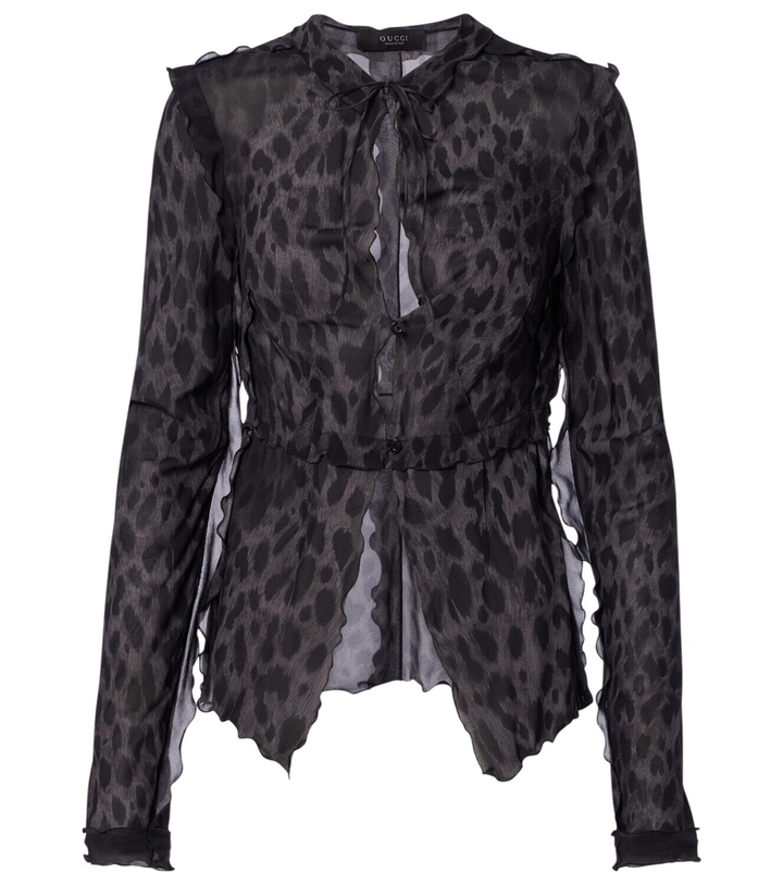 Photo: Gucci Leopard-printed silk blouse