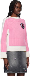 Marc Jacobs Off-White & Pink Trompe L'oeil Sweater