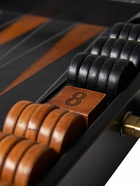 THE CONRAN SHOP Black Finish Leather Backgammon Set