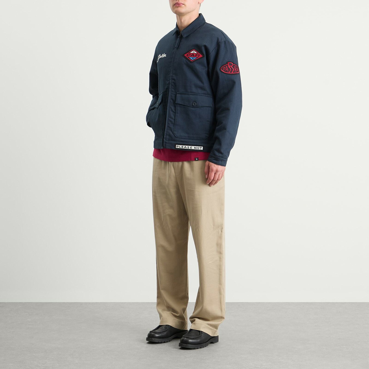 By Parra Men's Pumping Gas Jacket in Navy Blue
