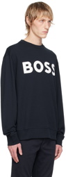 BOSS Navy Crewneck Sweatshirt