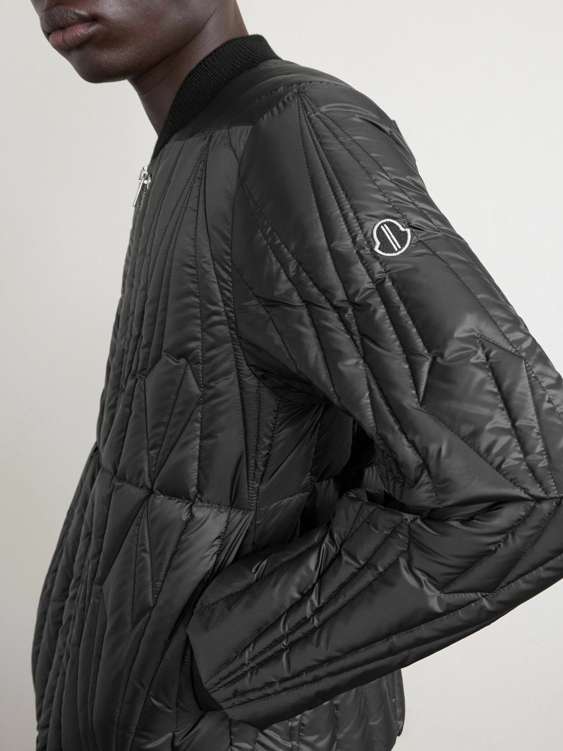 Rick Owens - Moncler Logo-Appliquéd Quilted Shell Down Jacket - Black