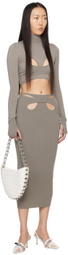 Dion Lee Gray Mobius Loop Midi Skirt