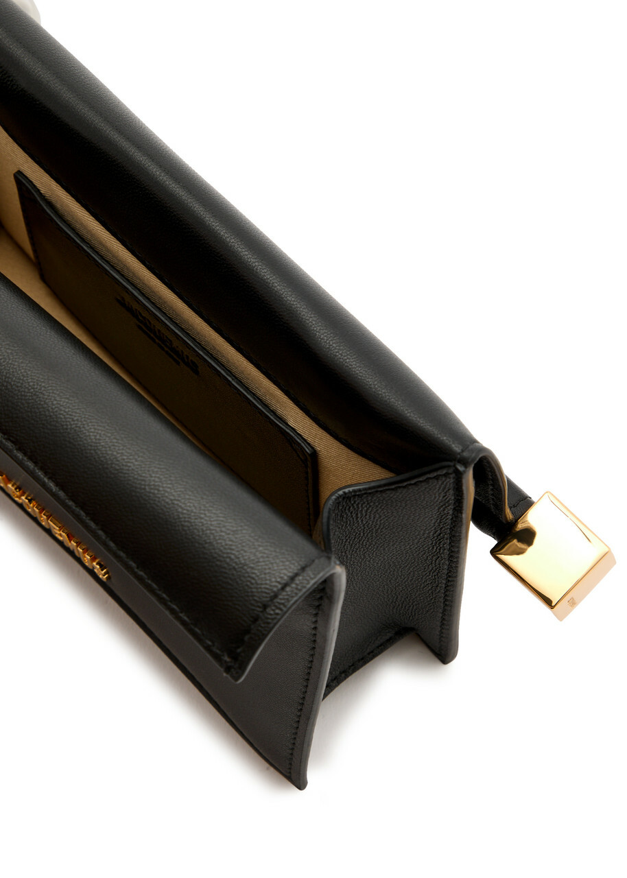 Jacquemus La Petite Pochette Rond Leather Clutch - Black