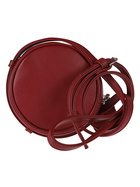 COURRÈGES - Logo Round Leather Crossbody Bag