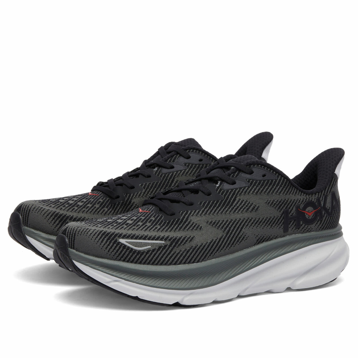 HOKA ONE ONE M Clifton 9 in Black/Outer Orbit Hoka One One