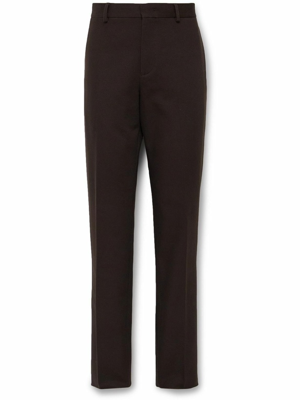 Photo: Loro Piana - Merse Straight-Leg Cotton Oxford Trousers - Brown