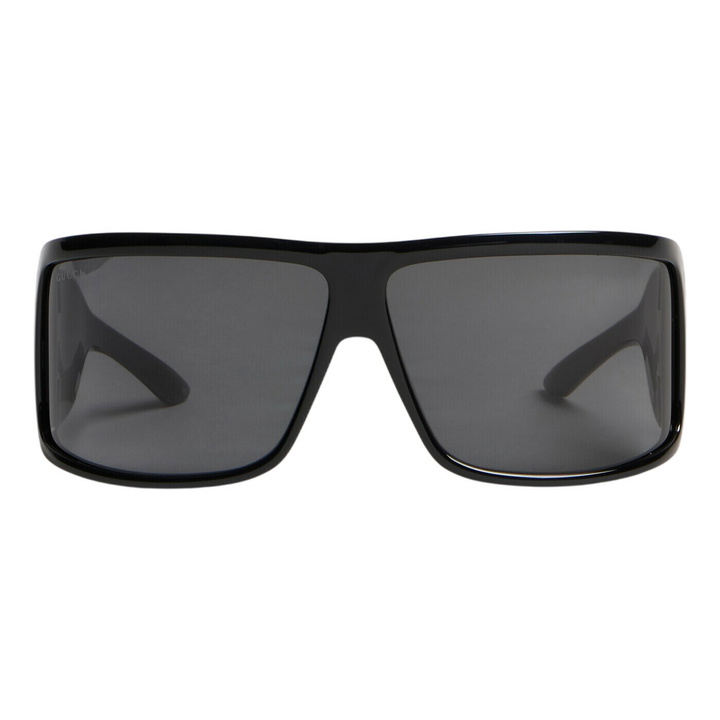 Photo: Gucci Men's GG2274S Lettering Sunglasses in Black/Smoke