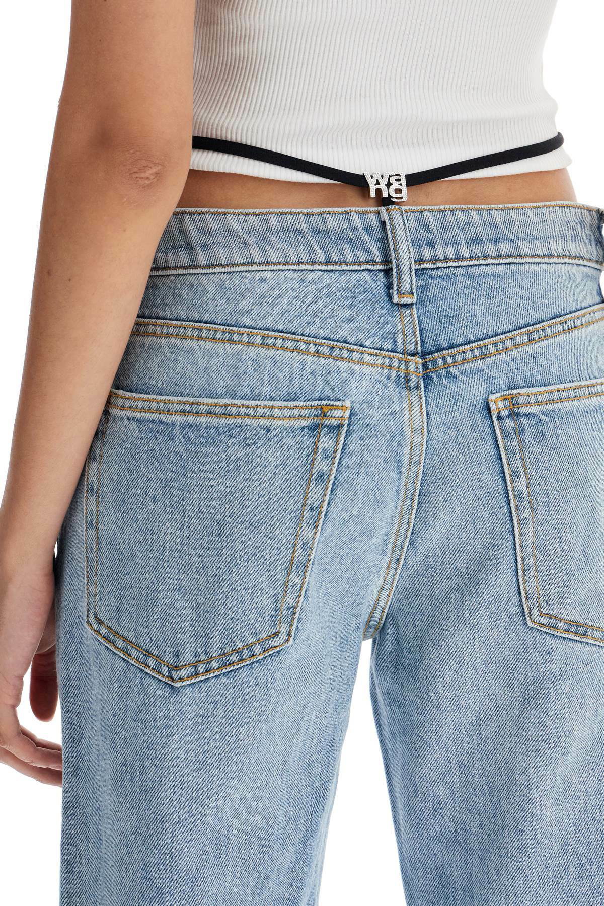 ALEXANDER WANG straight jeans with integrated thong Blue ALEXANDER WANG straight jeans with integrated thong Blue