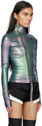 Rick Owens Green Gary Leather Jacket
