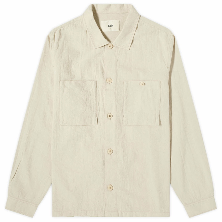 Photo: Folk Men's Patch Overshirt in Soft Pink
