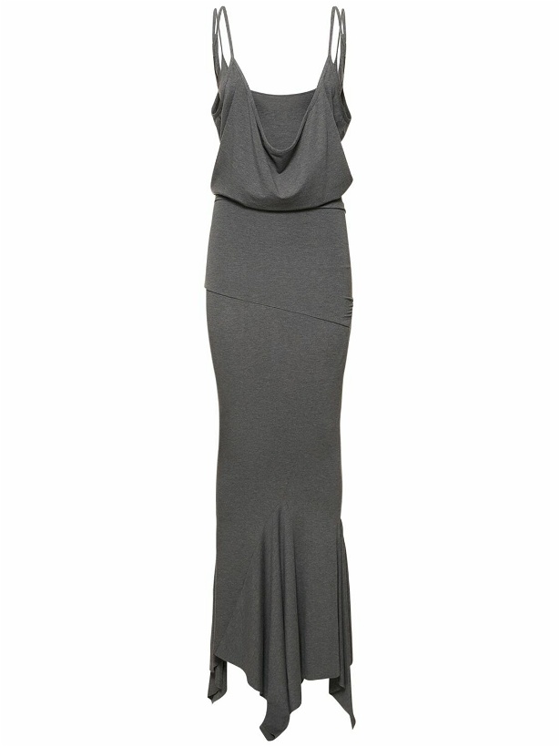 Photo: THE ATTICO - Draped Jersey Mélange Midi Dress