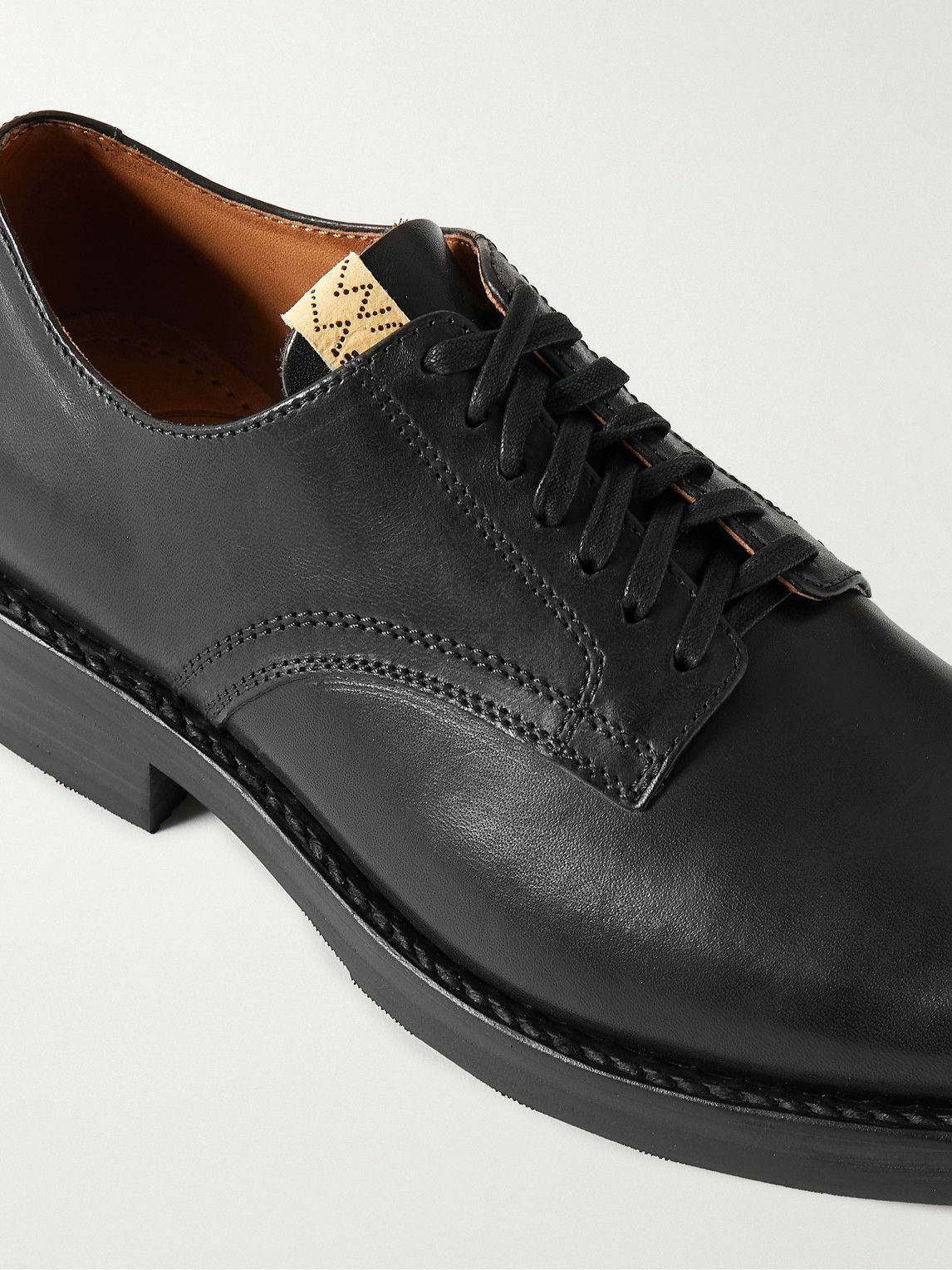 Visvim - Galvin Logo-Detailed Leather Derby Shoes - Black Visvim