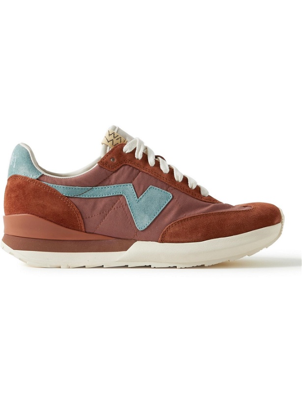 Photo: VISVIM - FKT Runner Suede-Trimmed Nylon and Cotton-Blend Sneakers - Red