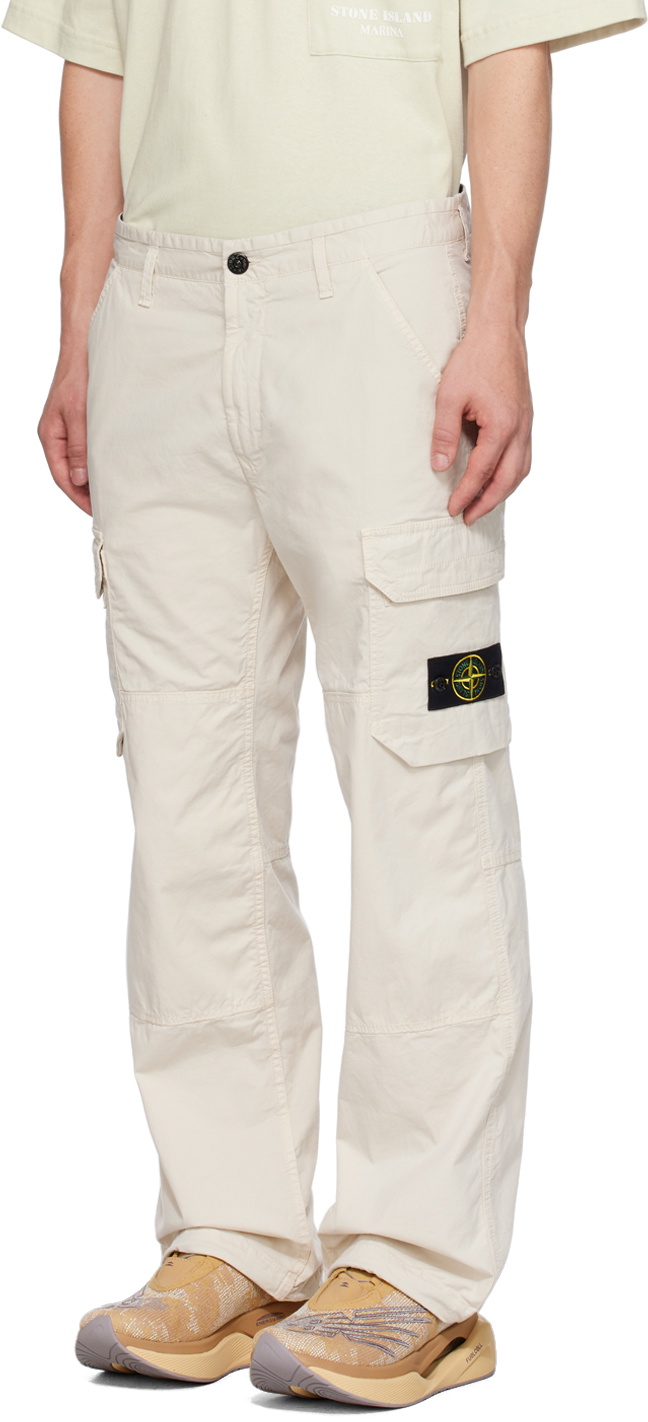 Stone Island Off-White Comfort Cargo Pants Stone Island Stone Island Off-White Comfort Cargo Pants Stone Island