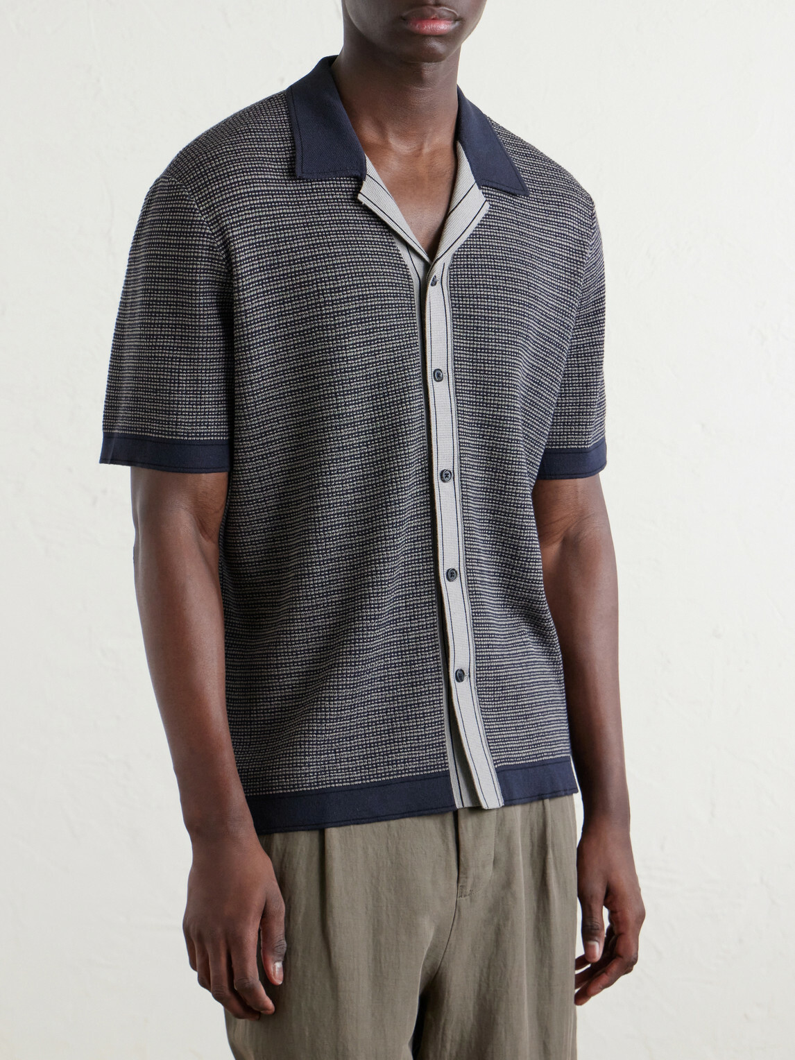 Rag & Bone - Camp-Collar Cotton-Blend Shirt - Blue