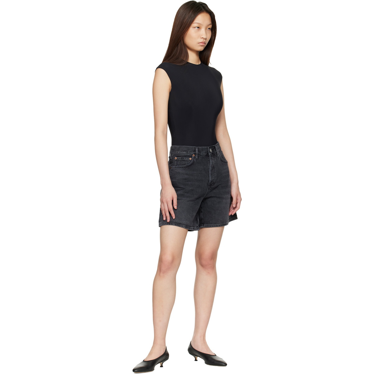 AGOLDE Black Agata Bodysuit